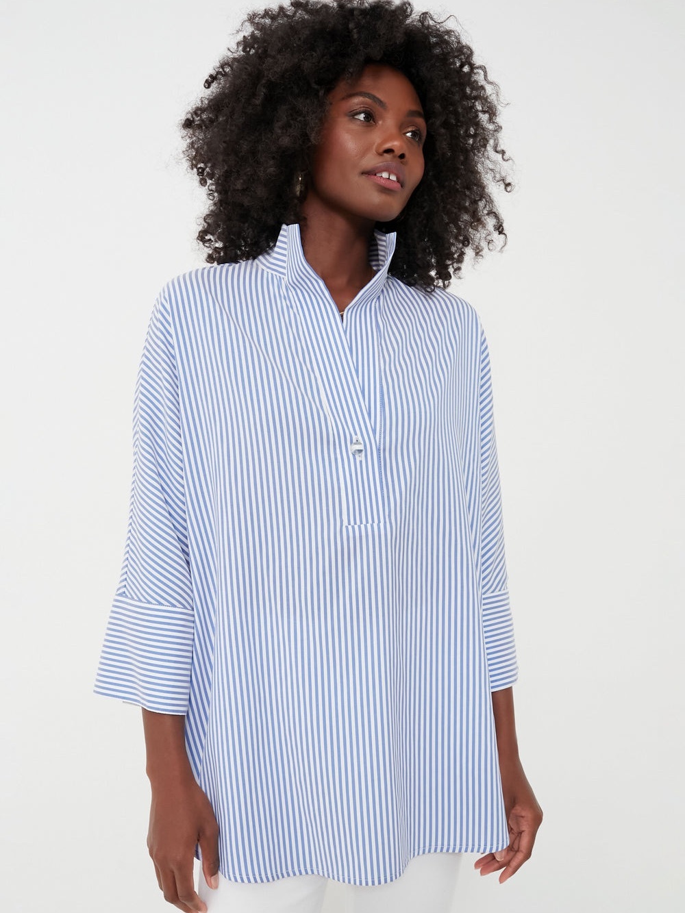 Tuckernuck Blue Stripe Willow Blouse XS